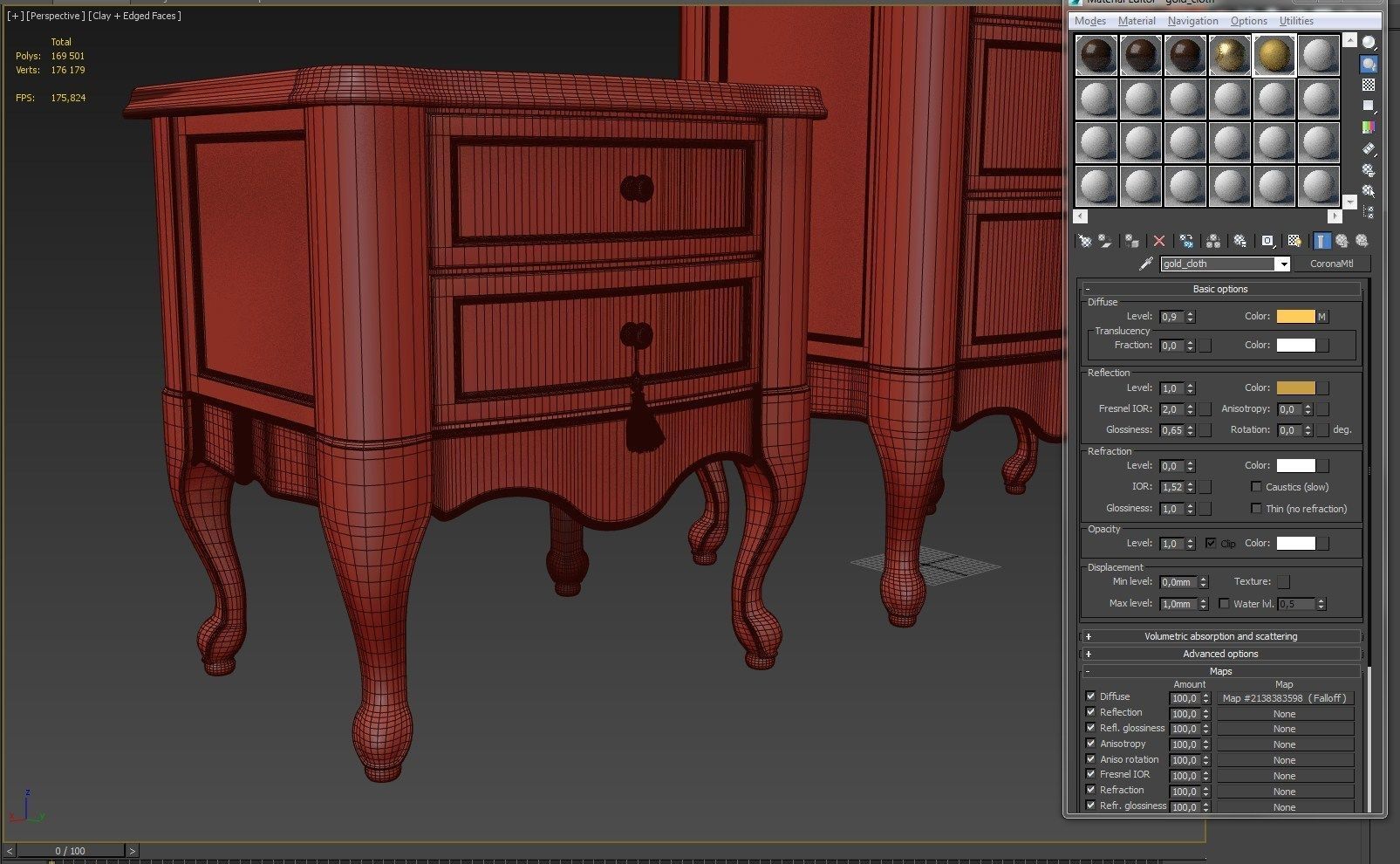 Chest Of Drawers B 01 3D model_7