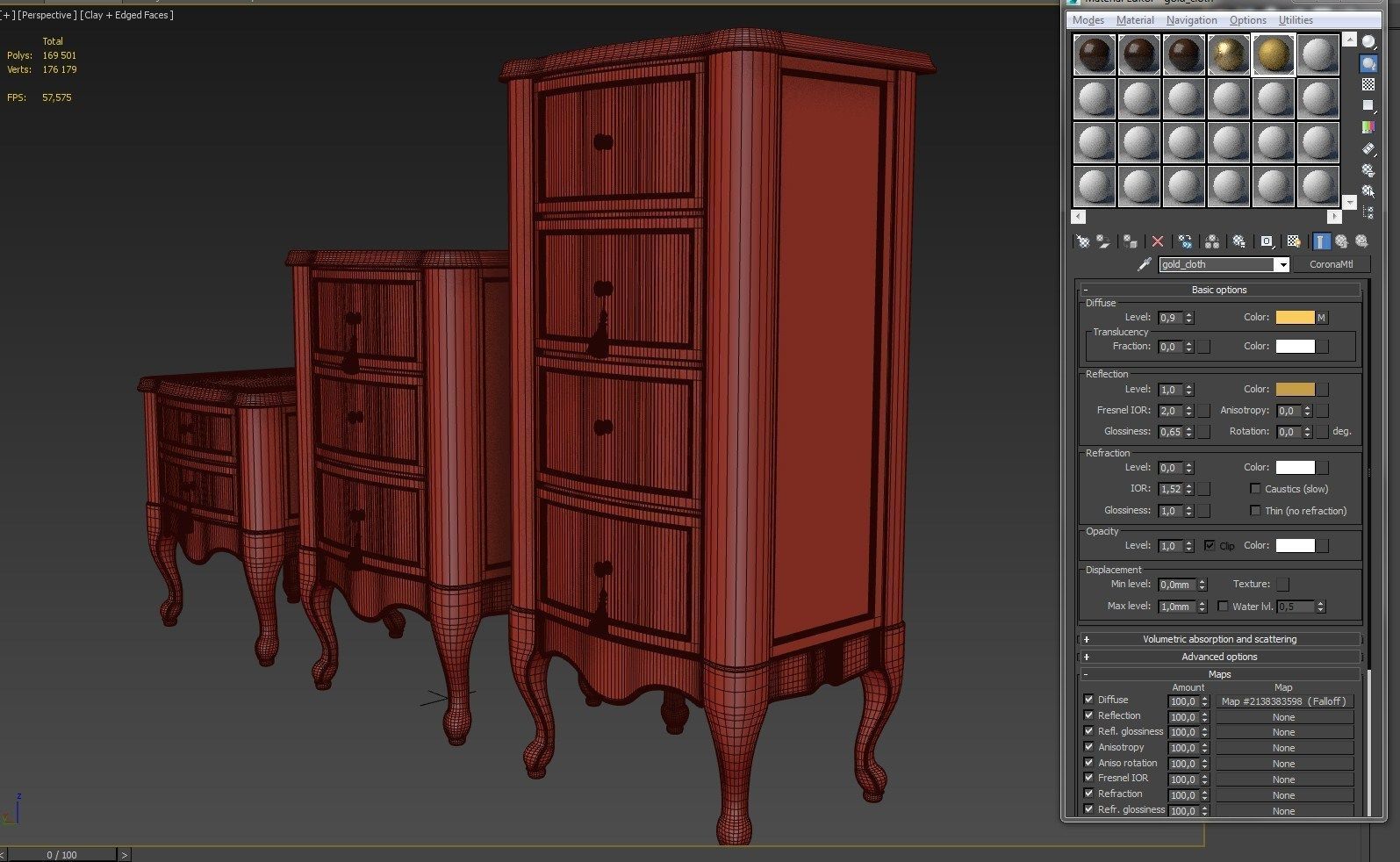 Chest Of Drawers B 01 3D model_9
