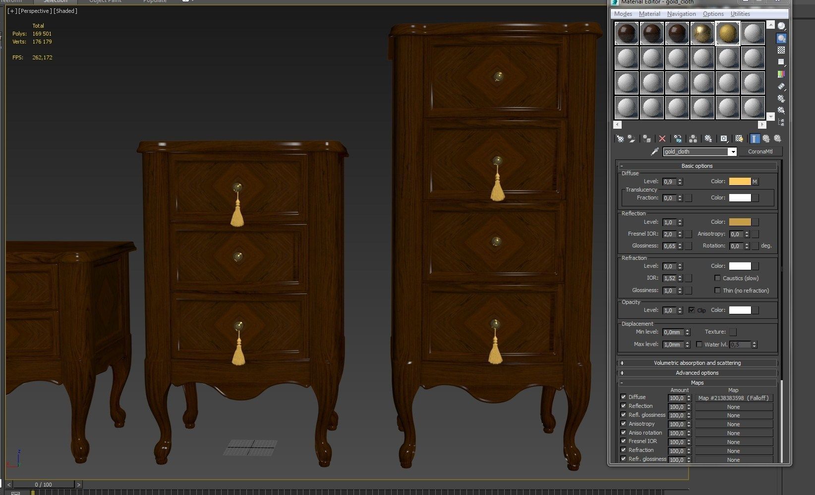 Chest Of Drawers B 01 3D model_4