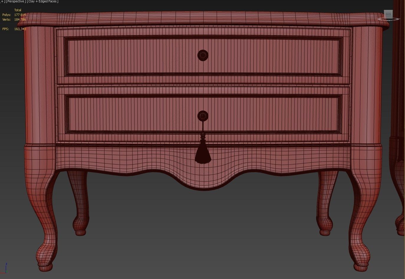 Chest Of Drawers B 04 3D model_9