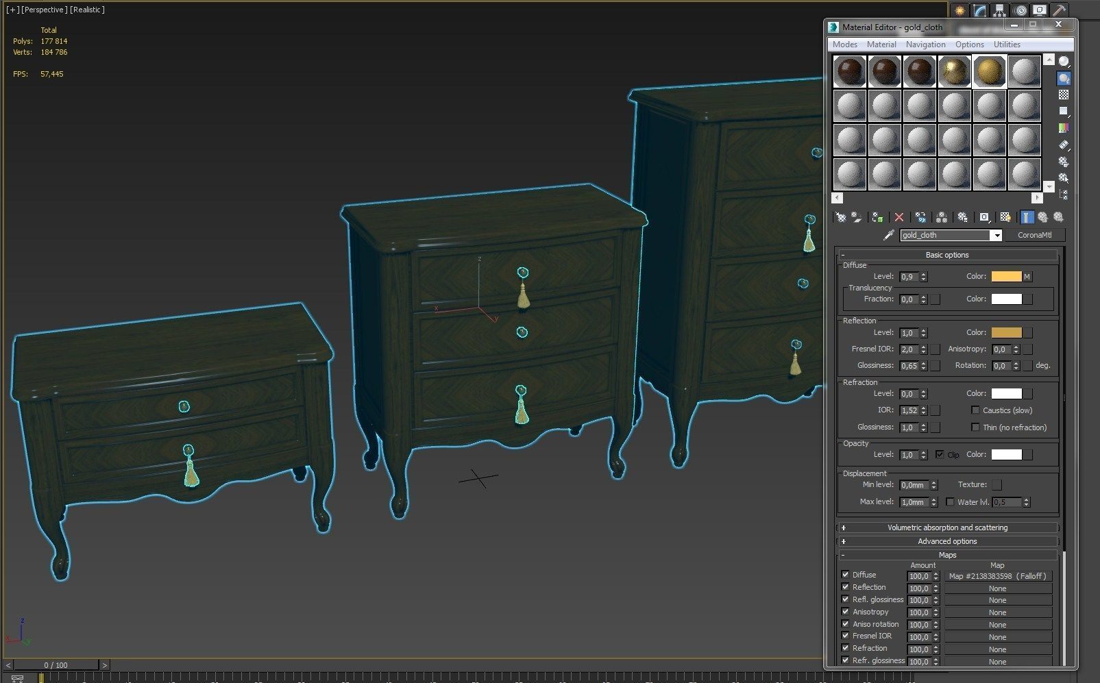 Chest Of Drawers B 04 3D model_14