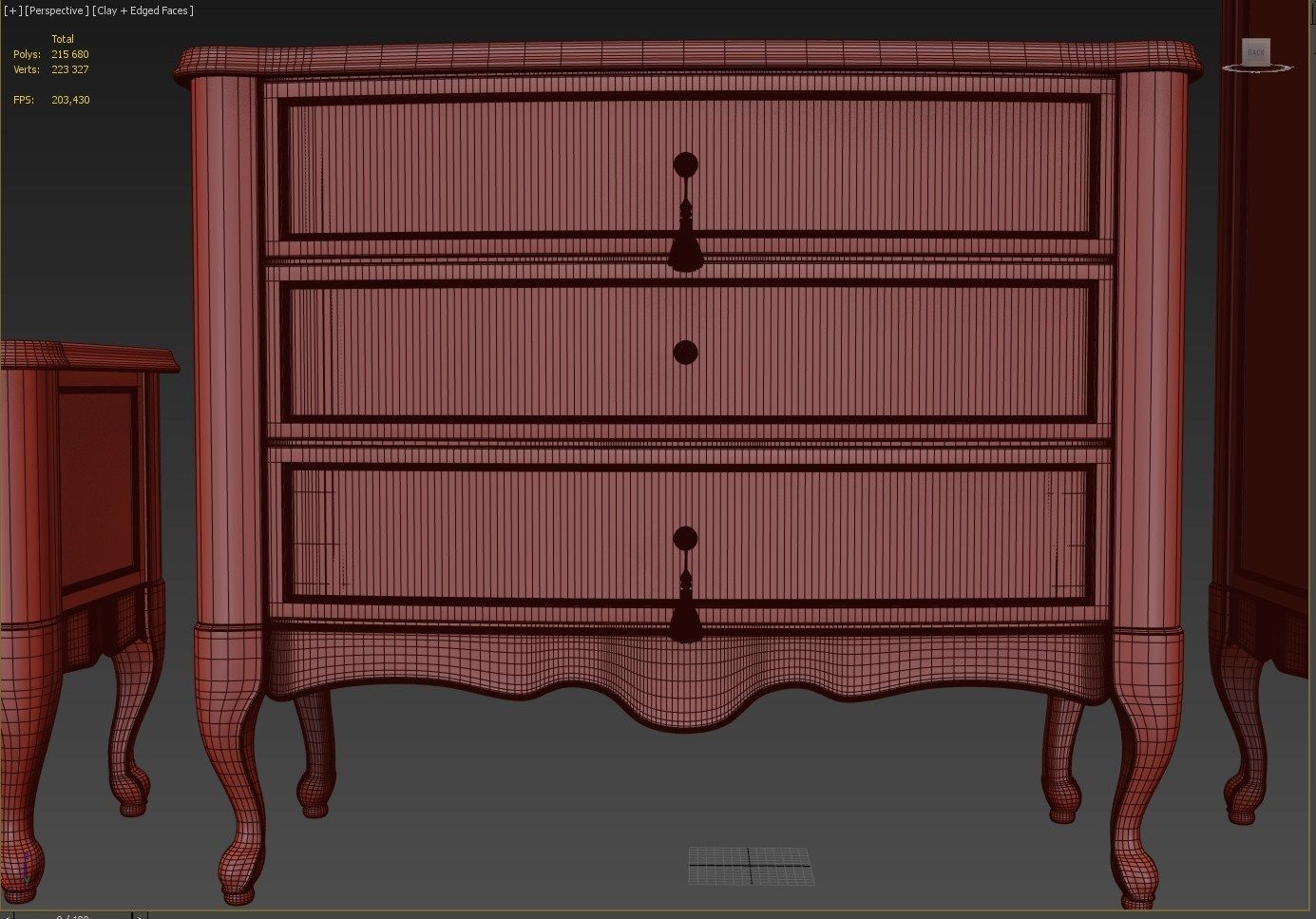 Chest Of Drawers B 06 3D model_10
