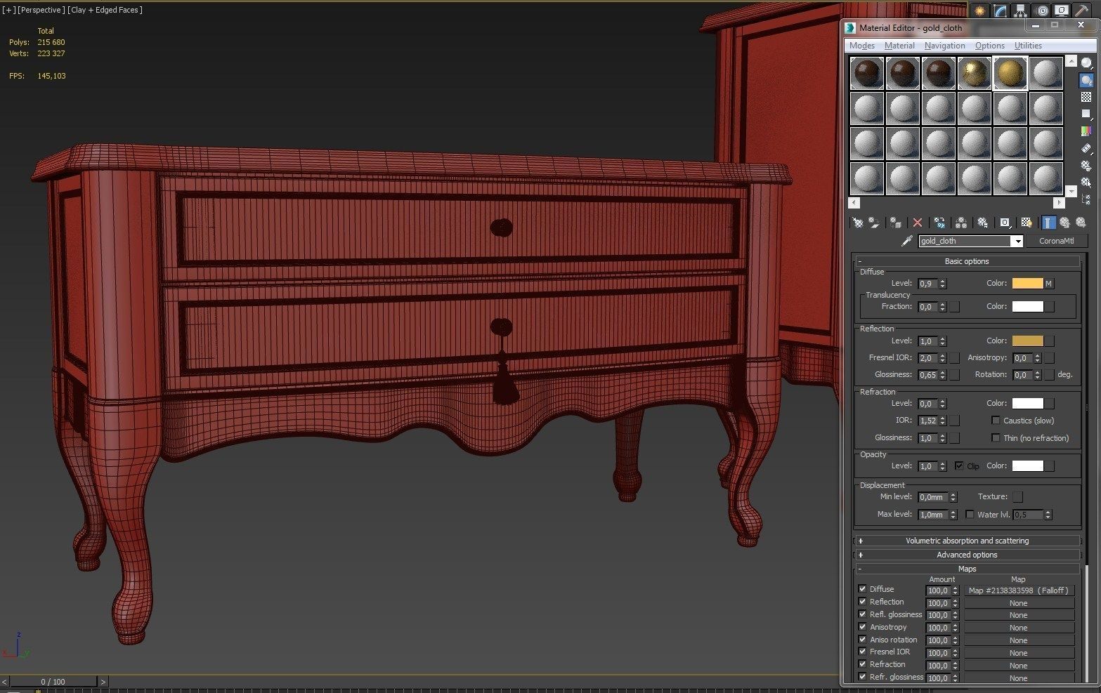 Chest Of Drawers B 06 3D model_9