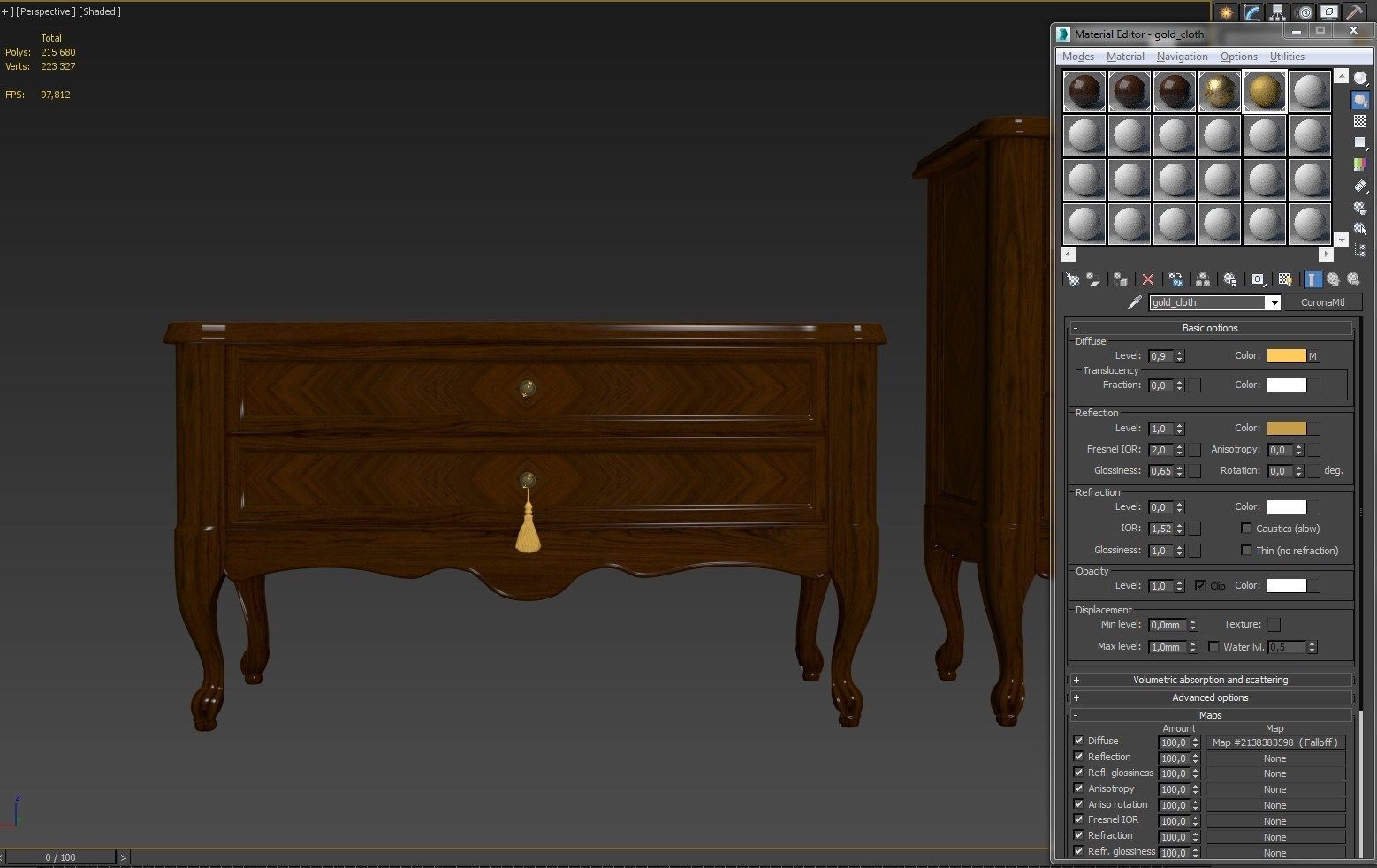 Chest Of Drawers B 06 3D model_3