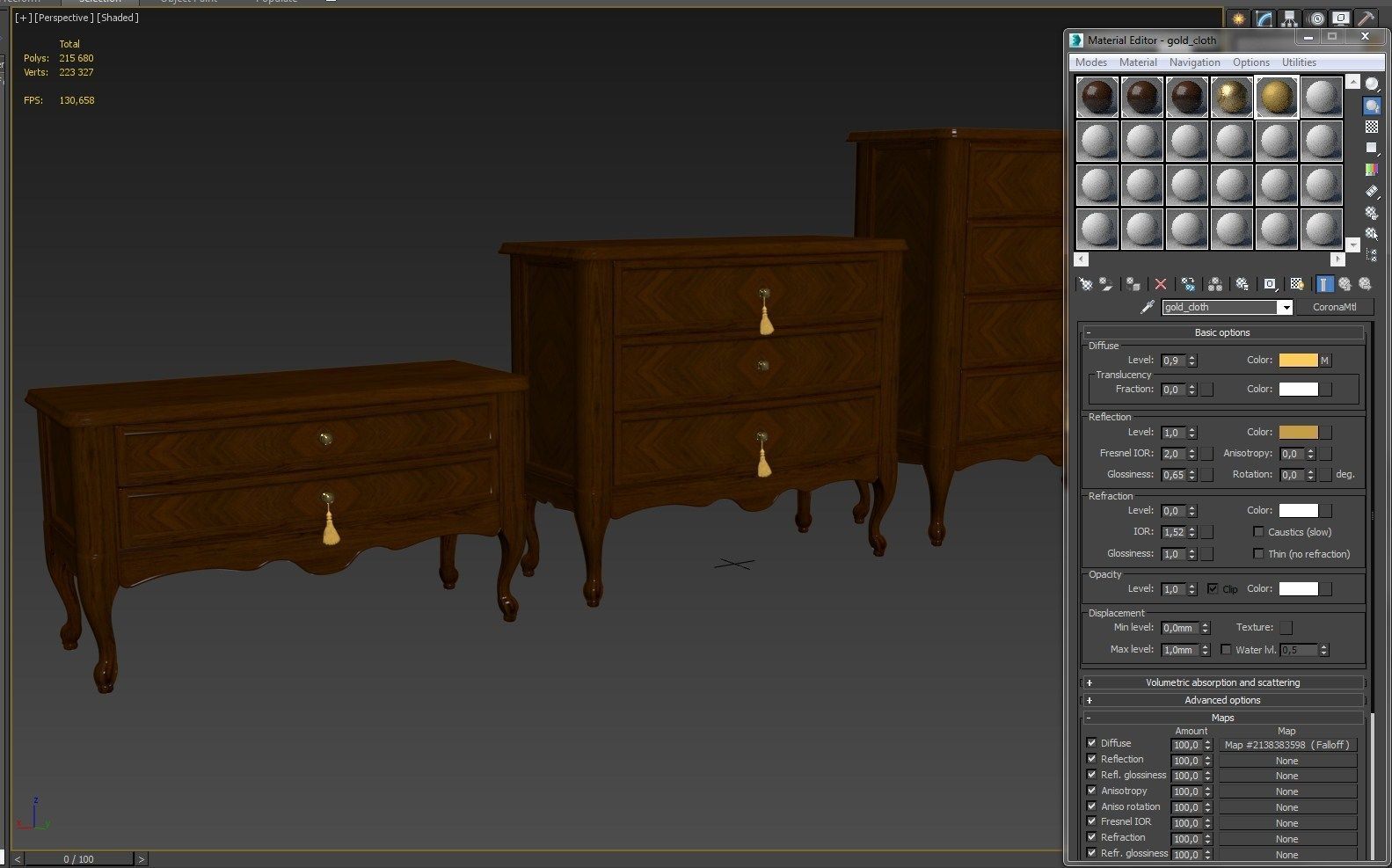 Chest Of Drawers B 06 3D model_8
