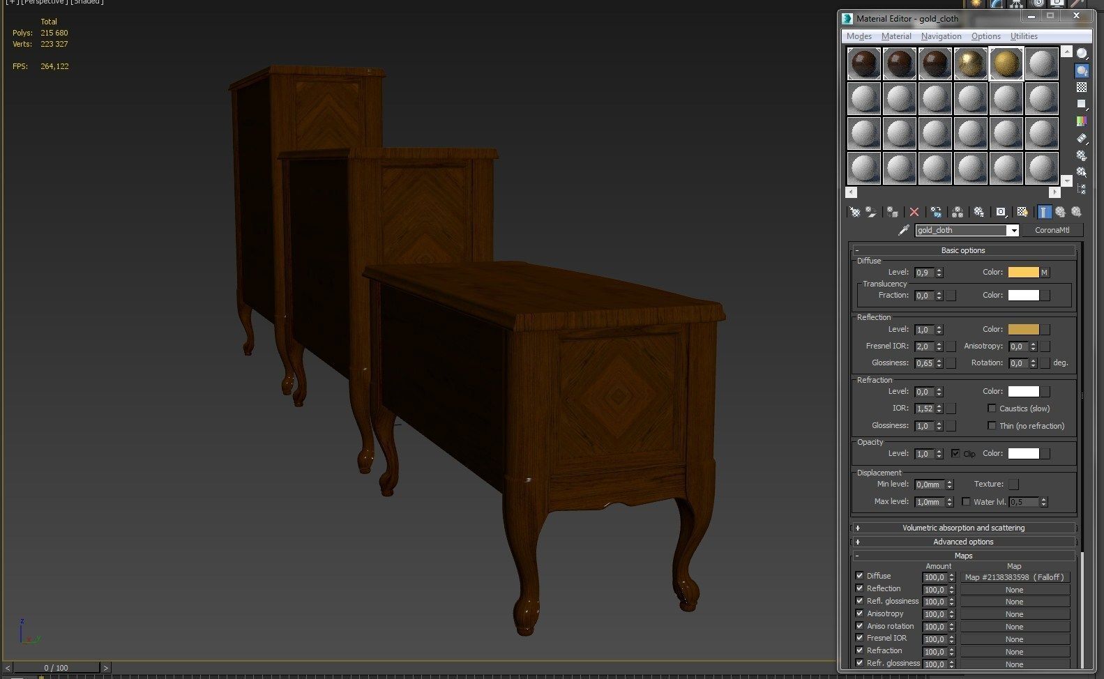 Chest Of Drawers B 06 3D model_7