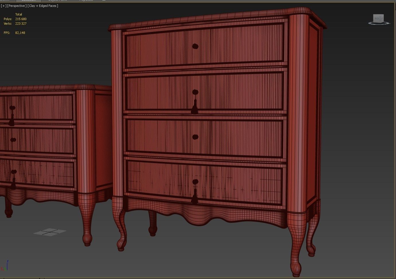 Chest Of Drawers B 06 3D model_11