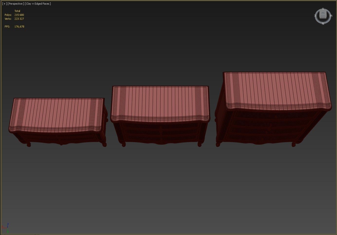 Chest Of Drawers B 06 3D model_13