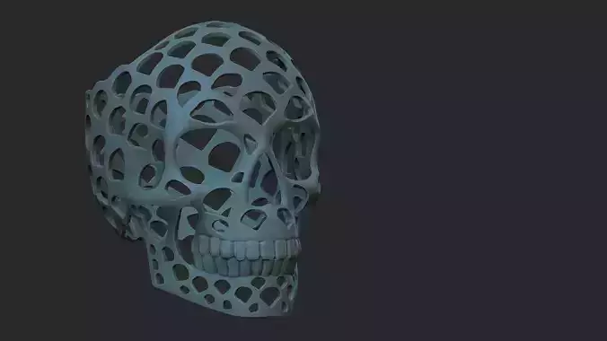 skull 3d model with holes in it 3D print model
