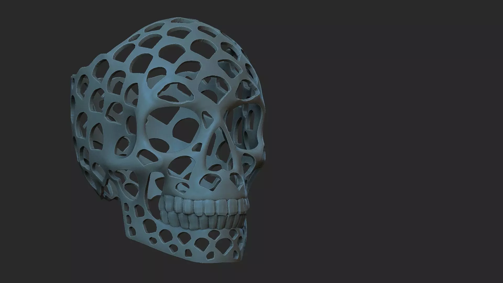 skull 3d model with holes in it 3D print model_0