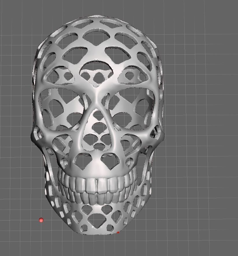 skull 3d model with holes in it 3D print model_4