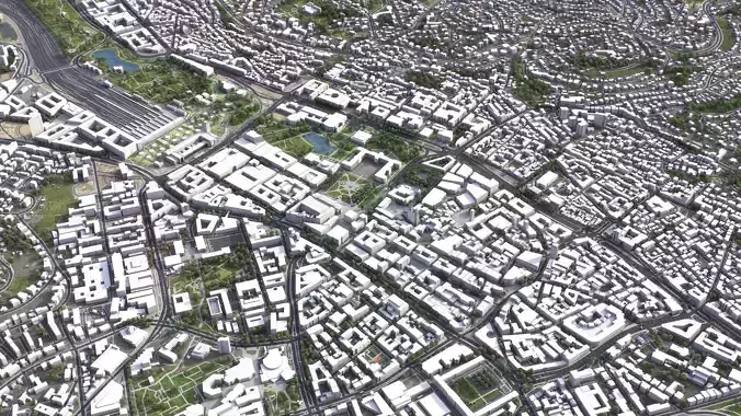 Stuttgart Low-poly 3D model 4