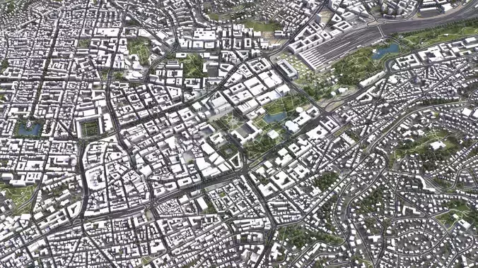 Stuttgart Low-poly 3D model 2
