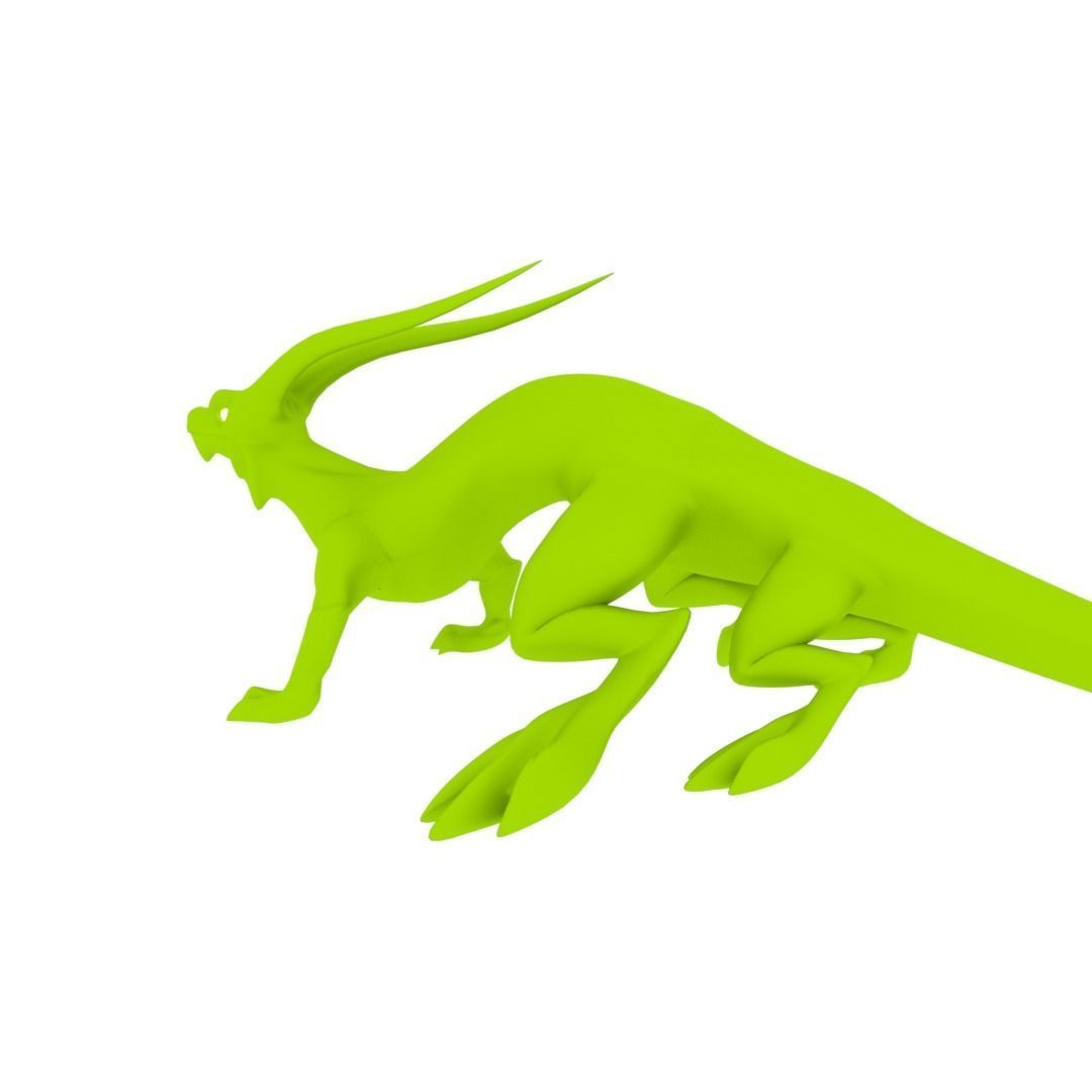 Lizard Dragon MEDIUM Low-poly 3D model_44