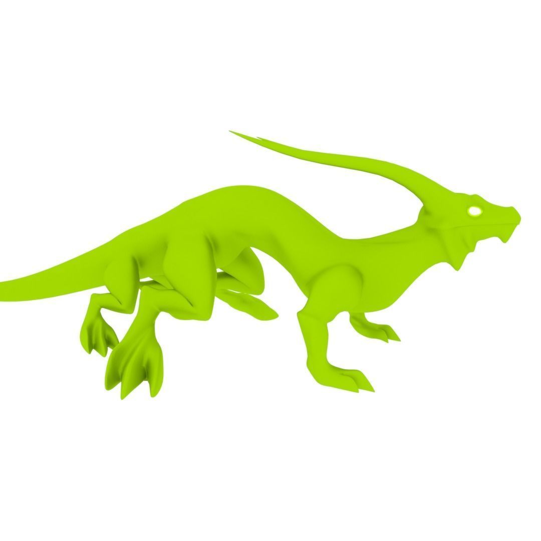 Lizard Dragon MEDIUM Low-poly 3D model_27