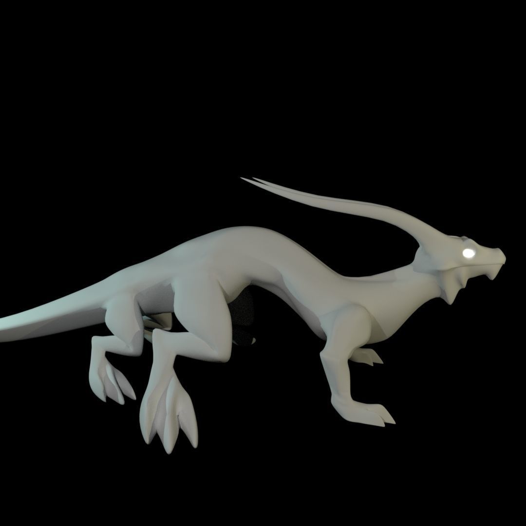 Lizard Dragon MEDIUM Low-poly 3D model_57