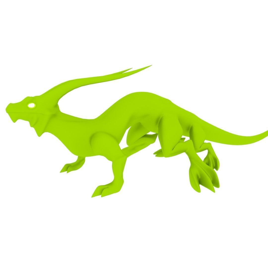 Lizard Dragon MEDIUM Low-poly 3D model_50