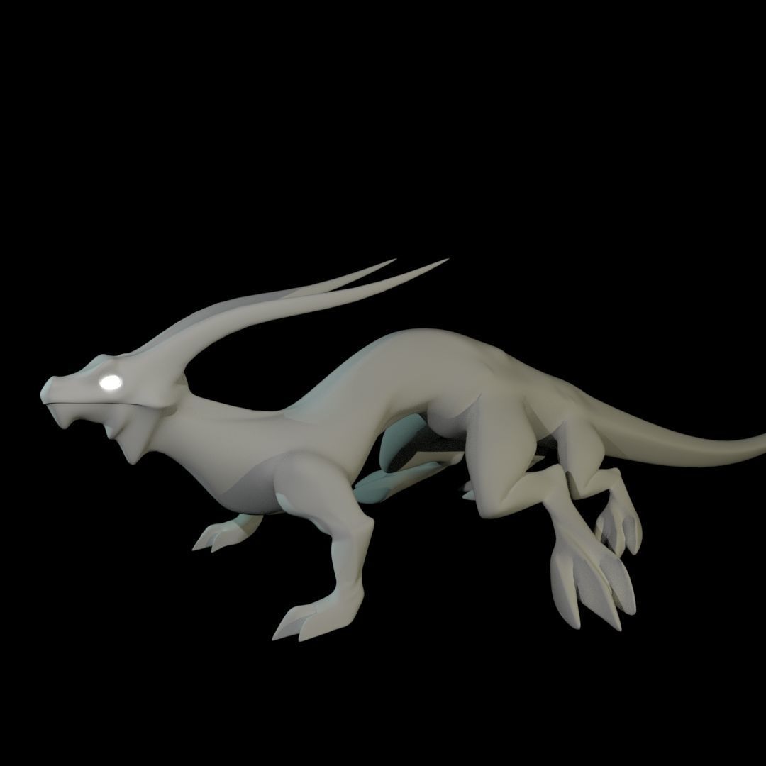 Lizard Dragon MEDIUM Low-poly 3D model_63