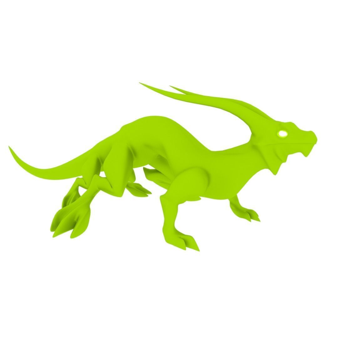 Lizard Dragon MEDIUM Low-poly 3D model_25