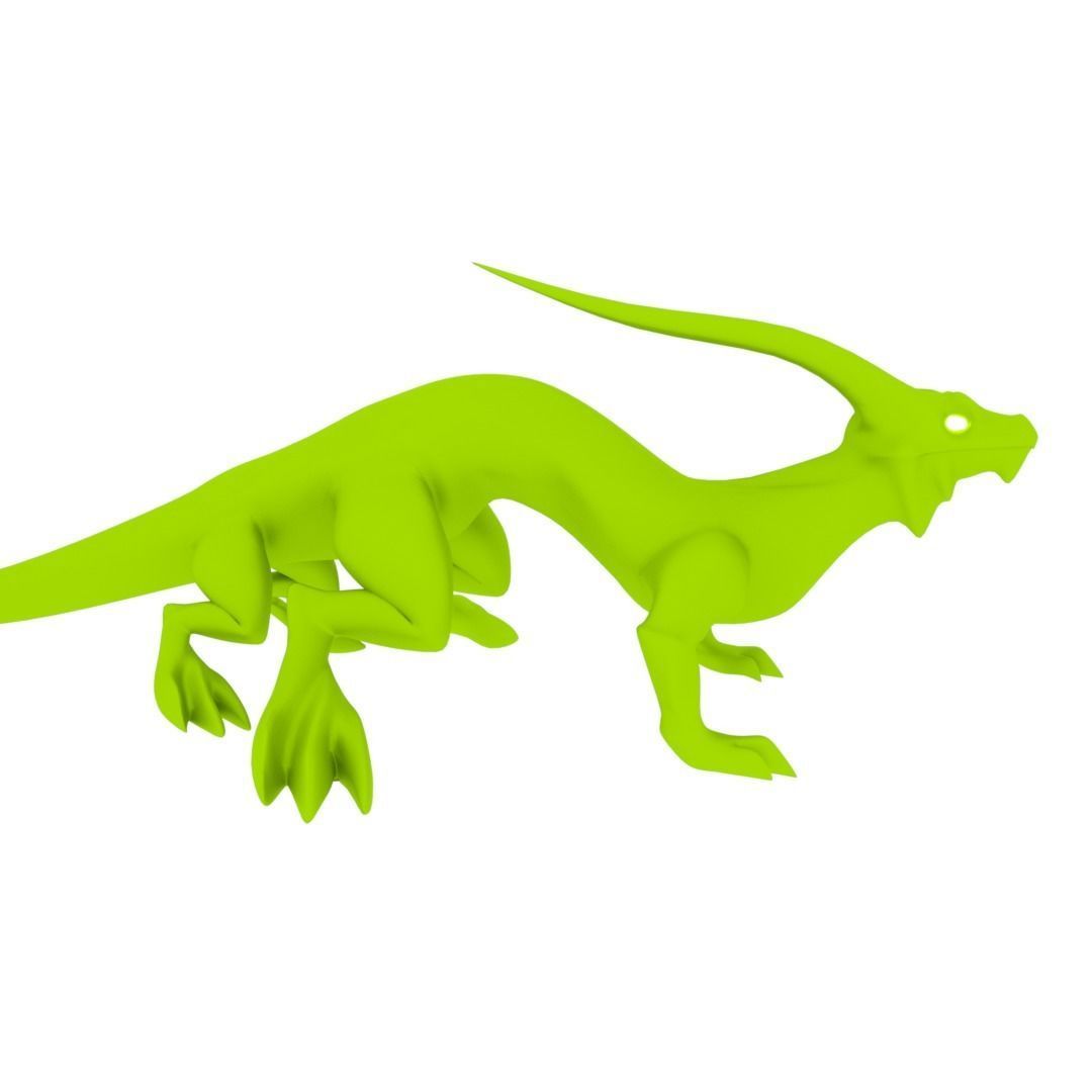 Lizard Dragon MEDIUM Low-poly 3D model_28