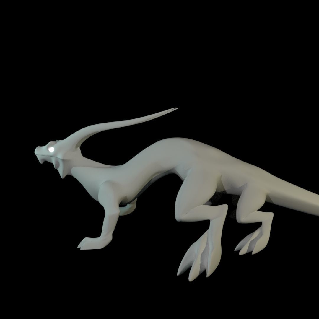 Lizard Dragon MEDIUM Low-poly 3D model_62