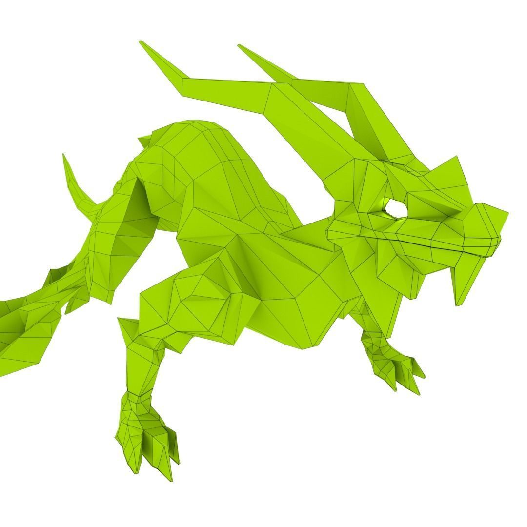 Lizard Dragon MEDIUM Low-poly 3D model_12