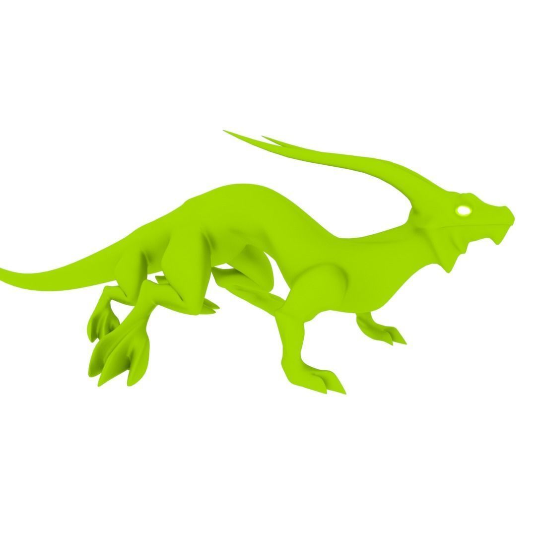 Lizard Dragon MEDIUM Low-poly 3D model_26