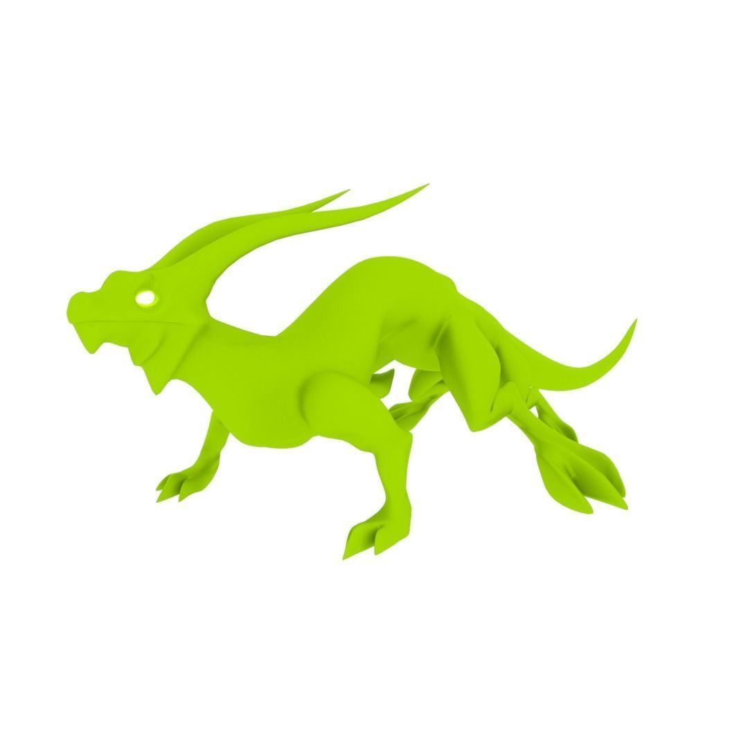 Lizard Dragon MEDIUM Low-poly 3D model_52