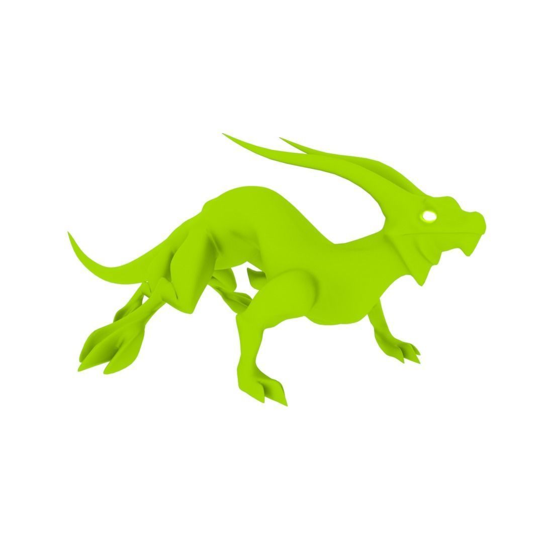 Lizard Dragon MEDIUM Low-poly 3D model_24