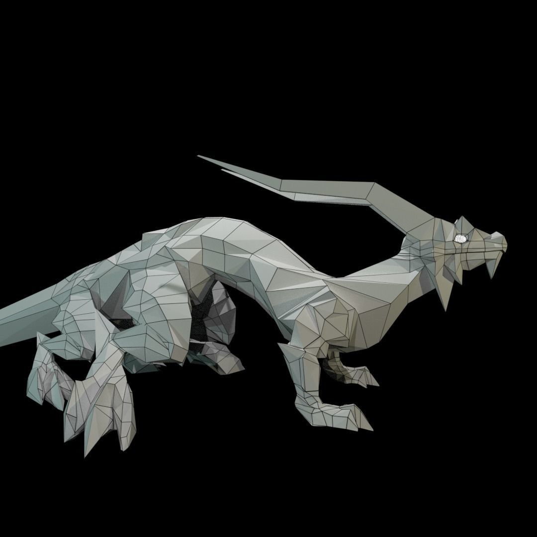 Lizard Dragon MEDIUM Low-poly 3D model_5