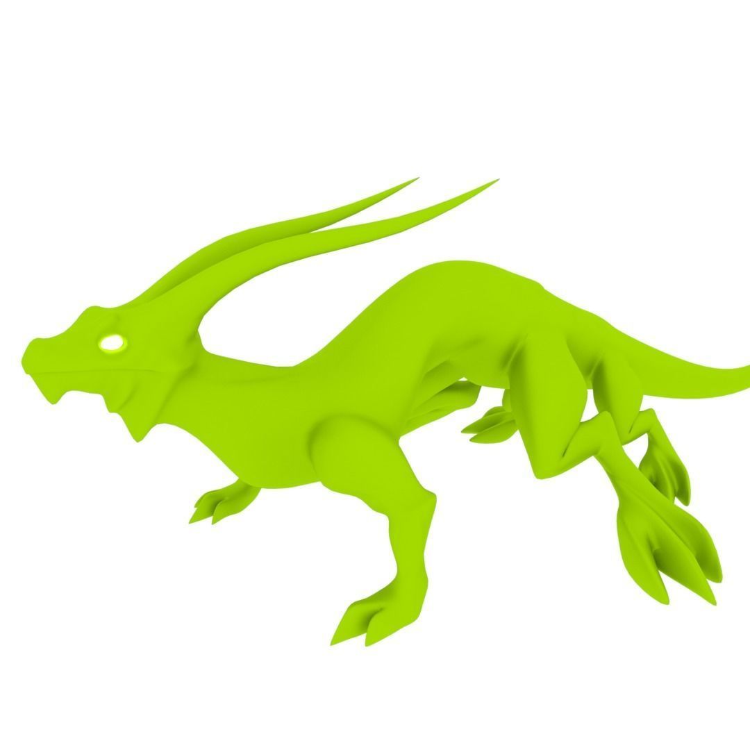 Lizard Dragon MEDIUM Low-poly 3D model_11