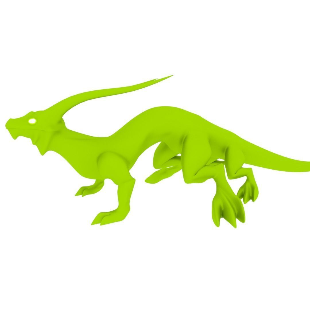 Lizard Dragon MEDIUM Low-poly 3D model_49