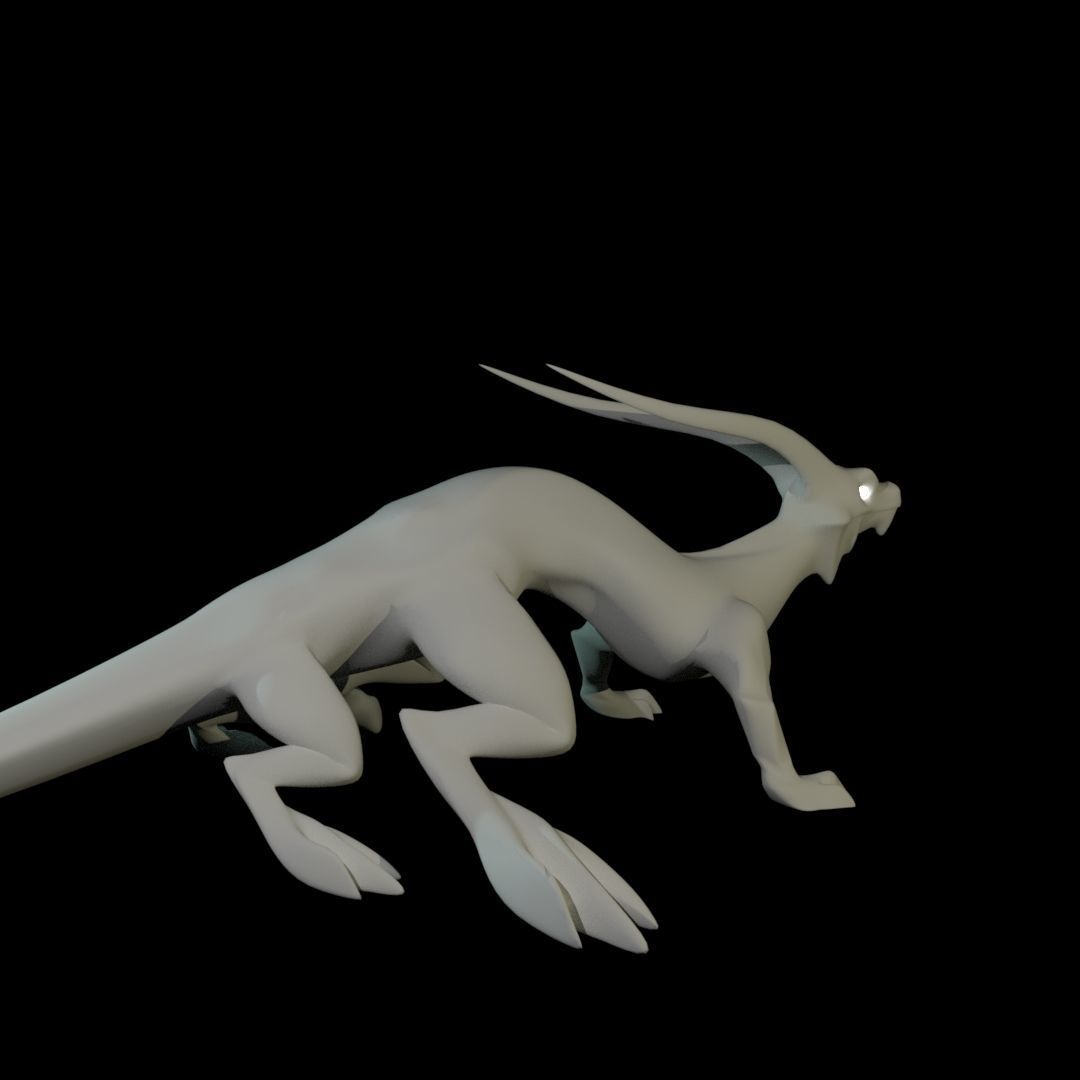 Lizard Dragon MEDIUM Low-poly 3D model_58