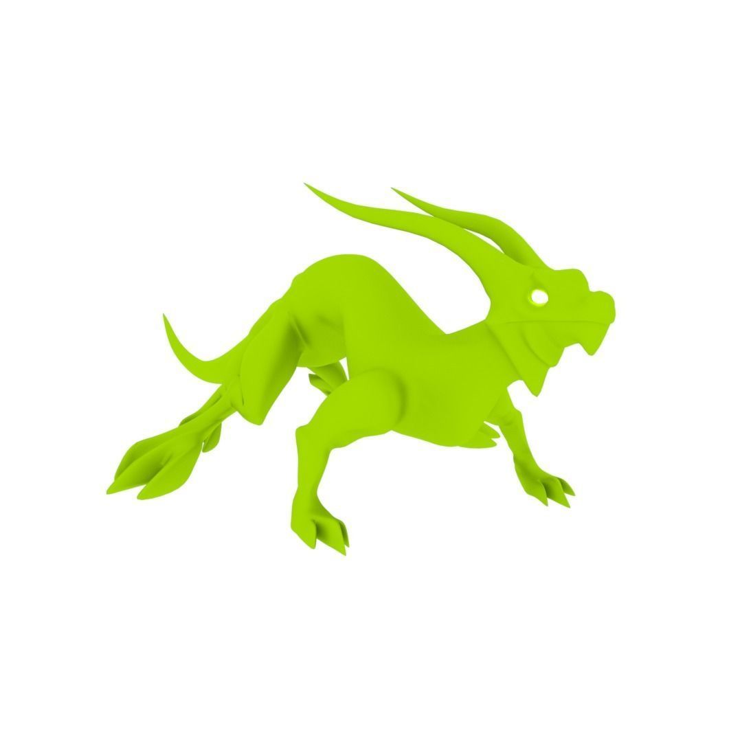 Lizard Dragon MEDIUM Low-poly 3D model_23