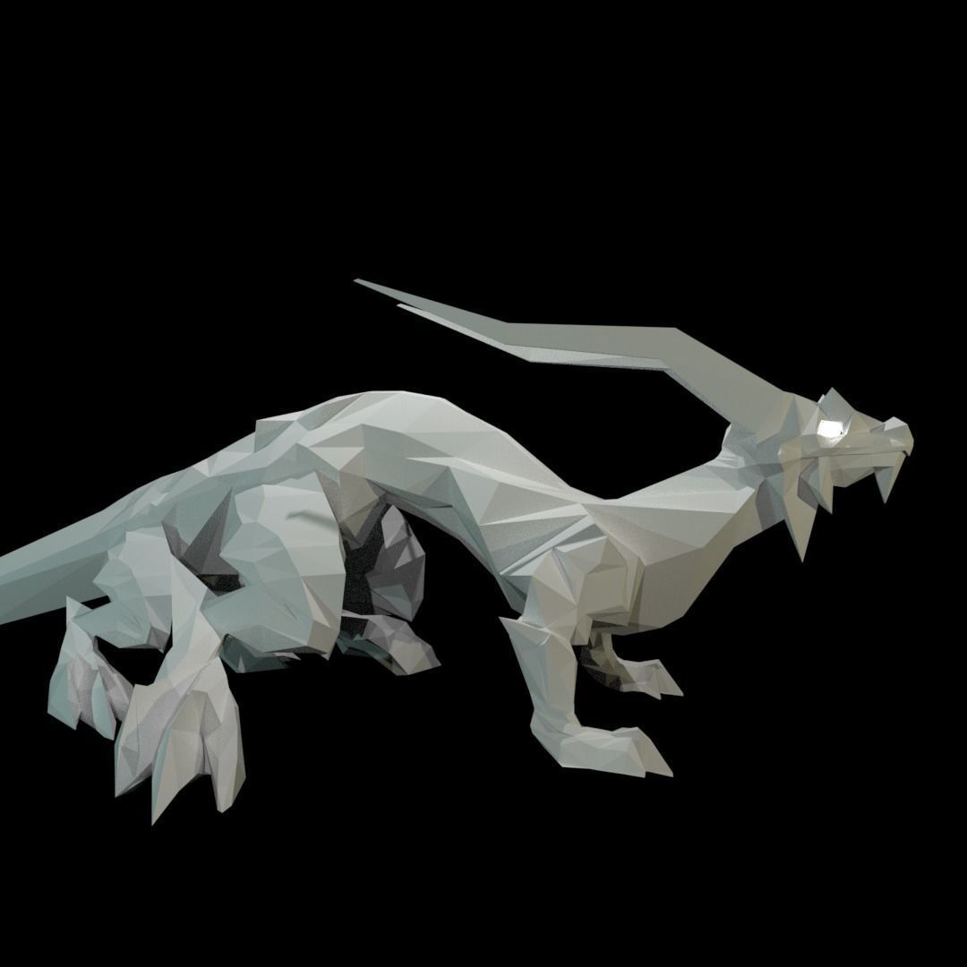 Lizard Dragon MEDIUM Low-poly 3D model_4