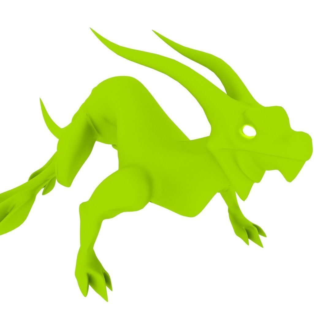 Lizard Dragon MEDIUM Low-poly 3D model_13