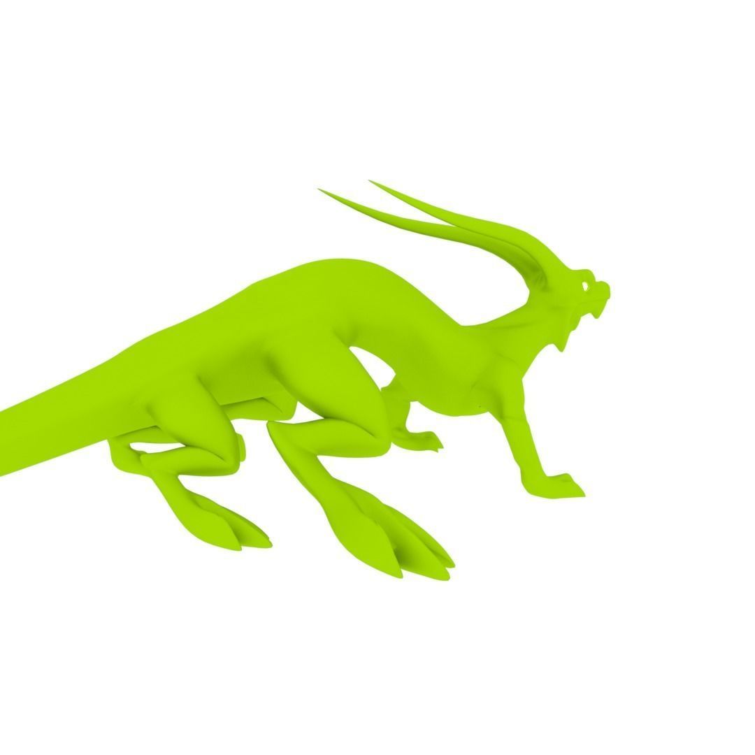 Lizard Dragon MEDIUM Low-poly 3D model_32