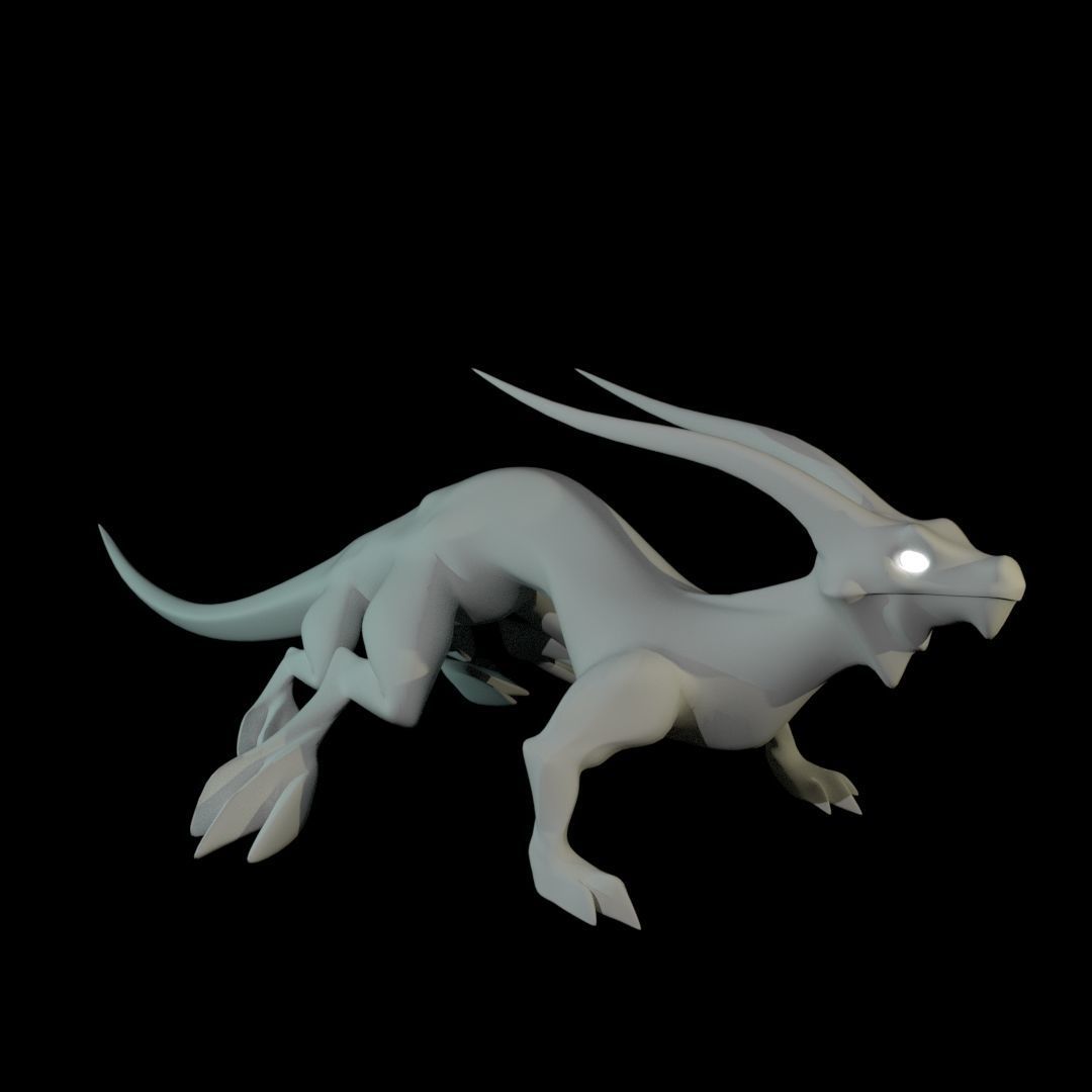 Lizard Dragon MEDIUM Low-poly 3D model_56