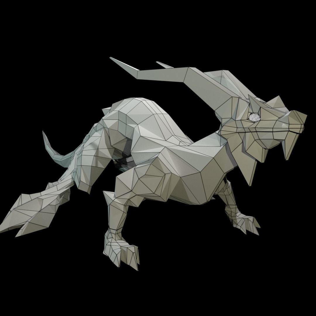 Lizard Dragon MEDIUM Low-poly 3D model_9