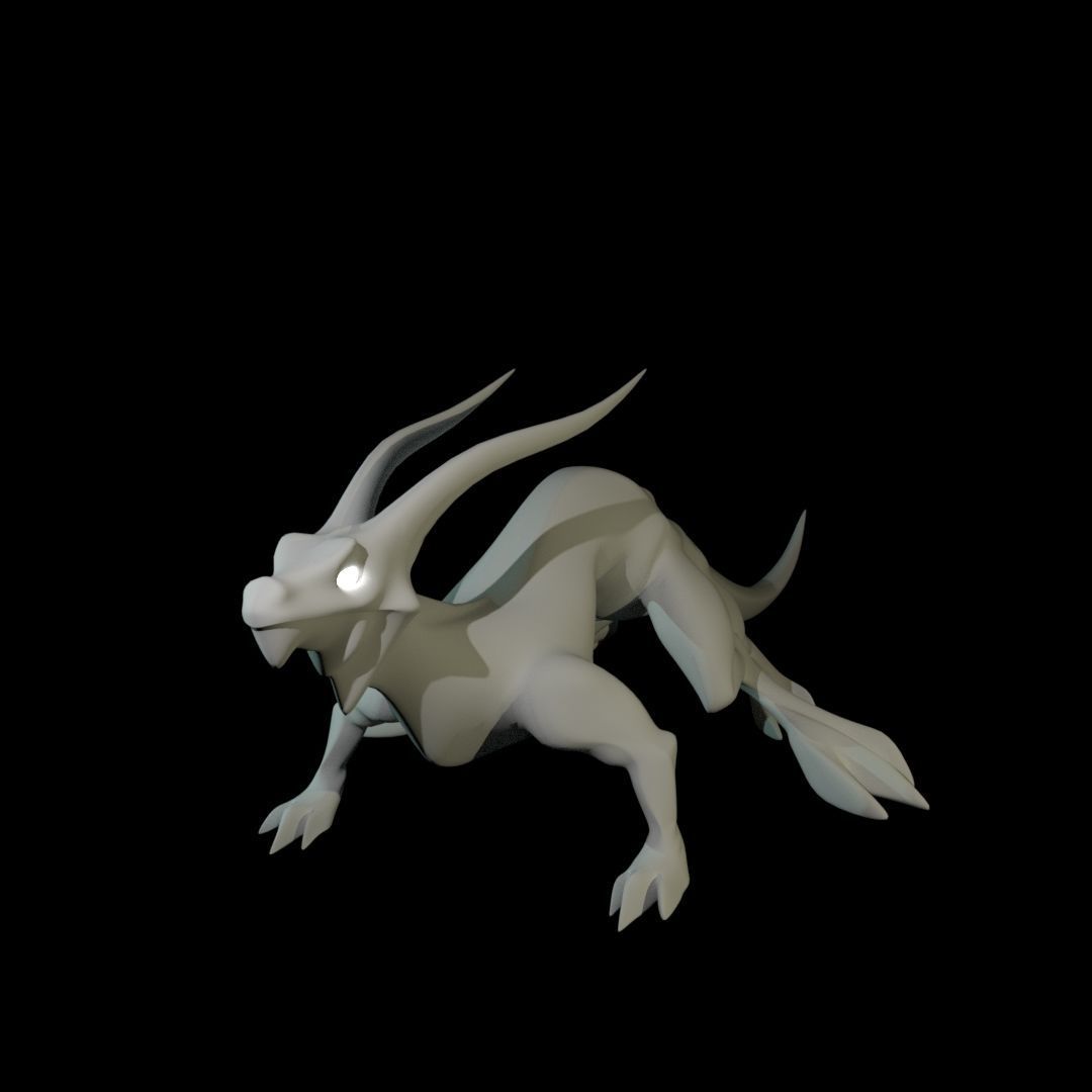 Lizard Dragon MEDIUM Low-poly 3D model_64