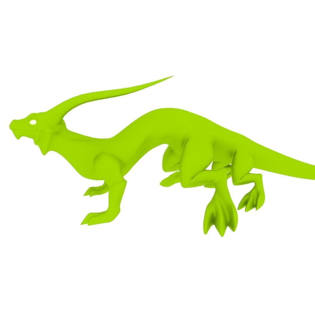 Lizard Dragon MEDIUM Low-poly 3D model_48