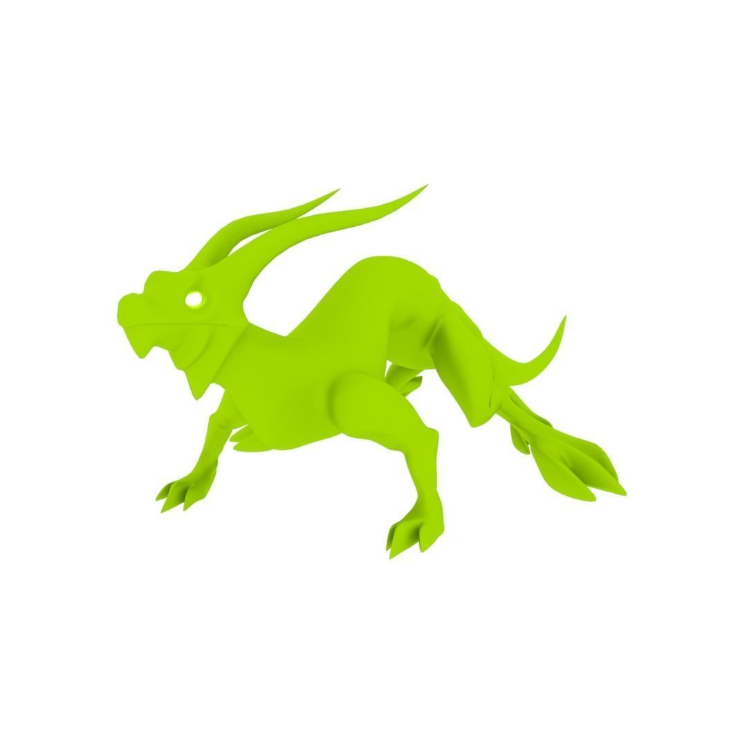 Lizard Dragon MEDIUM Low-poly 3D model_53