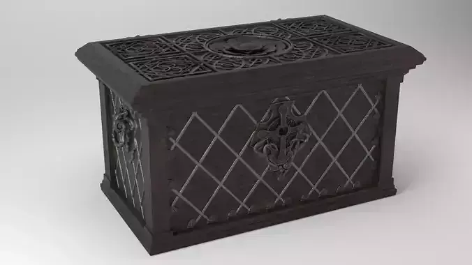 Medieval Tudor Rose Chest Trunk