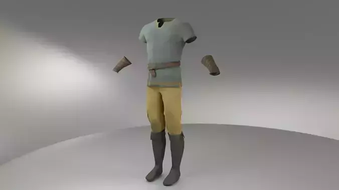 Medieval Peasant Man Clothing 