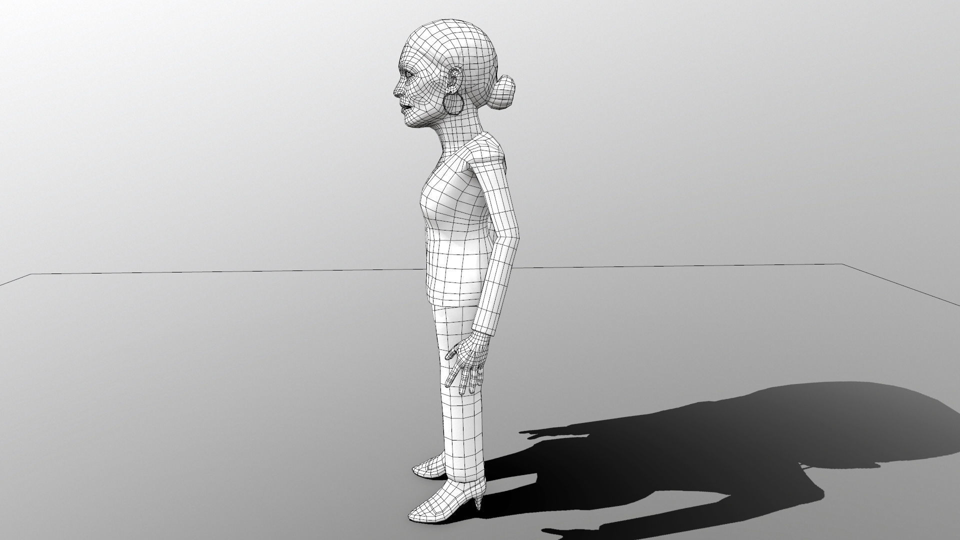 AOC stylized game ready rigged low poly 3D caricature Low-poly 3D model_15