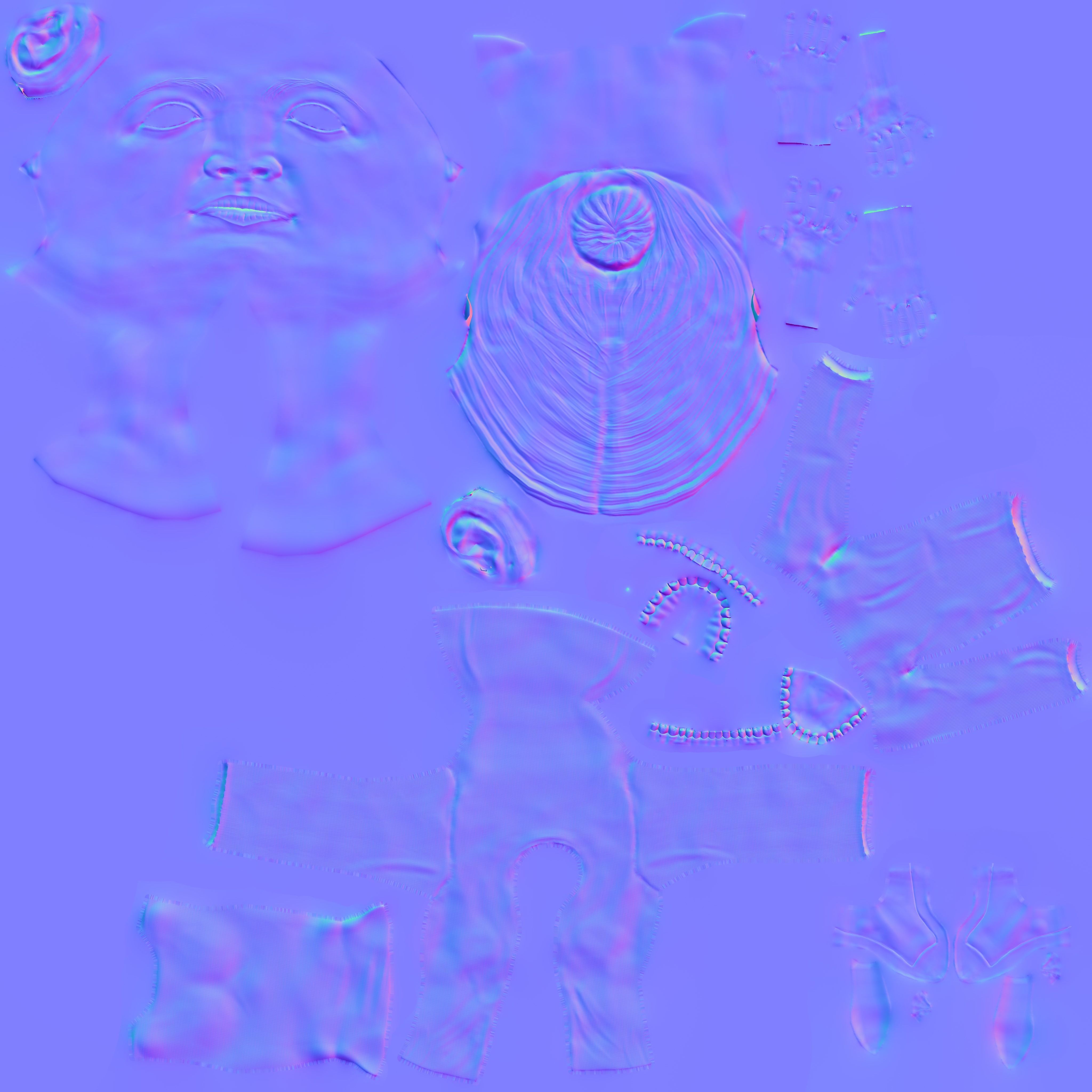 AOC stylized game ready rigged low poly 3D caricature Low-poly 3D model_18