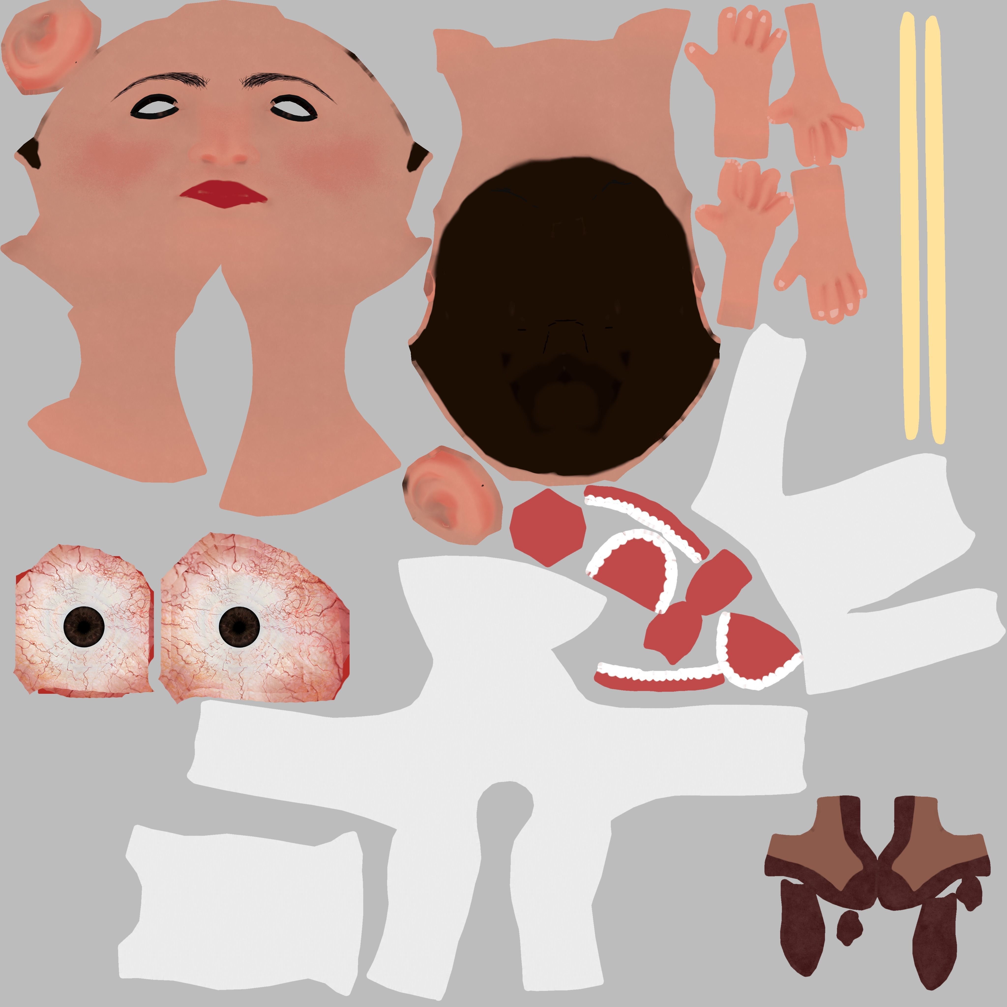 AOC stylized game ready rigged low poly 3D caricature Low-poly 3D model_17