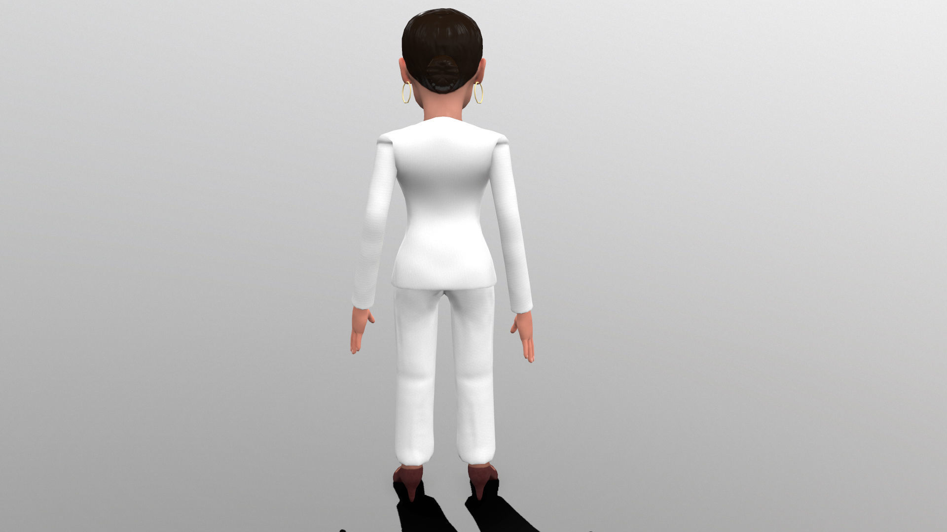 AOC stylized game ready rigged low poly 3D caricature Low-poly 3D model_6