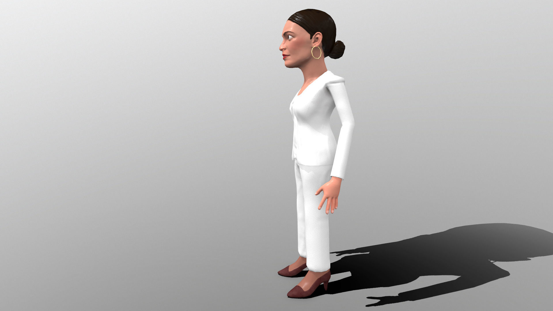 AOC stylized game ready rigged low poly 3D caricature Low-poly 3D model_5