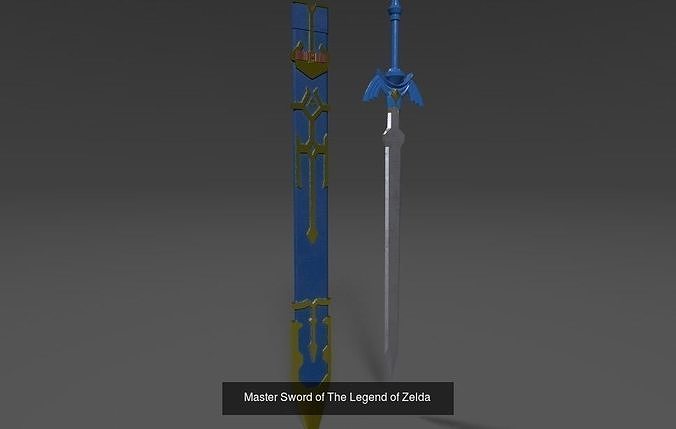 Master Sword and Hylian Shield Pack - The Legend of Zelda 3D Model Collection